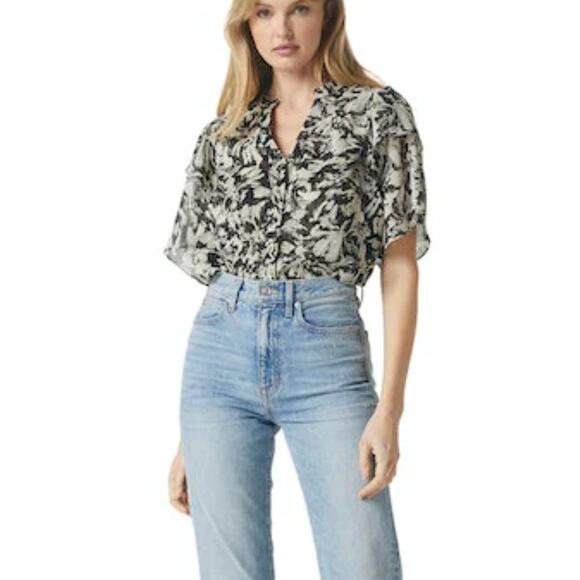 $260 Misa Livia Top Tonal Abstract Size Medium - Picture 2 of 7